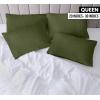 imageUtopia Bedding Queen Pillow Cases  Pack of 4  Envelope Closure  Soft Brushed Microfiber Fabric  Shrinkage and Fade Resistant Pillow Covers Queen Size 20 X 30 Inches Queen WhiteOlive