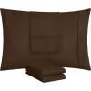 imageUtopia Bedding Queen Pillow Cases  Pack of 4  Envelope Closure  Soft Brushed Microfiber Fabric  Shrinkage and Fade Resistant Pillow Covers Queen Size 20 X 30 Inches Queen WhiteBrown