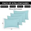 imageUtopia Bedding Queen Pillow Cases  Pack of 4  Envelope Closure  Soft Brushed Microfiber Fabric  Shrinkage and Fade Resistant Pillow Covers Queen Size 20 X 30 Inches Queen WhiteSpa Blue