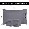 imageUtopia Bedding Queen Pillow Cases  Pack of 4  Envelope Closure  Soft Brushed Microfiber Fabric  Shrinkage and Fade Resistant Pillow Covers Queen Size 20 X 30 Inches Queen WhiteGrey