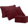 imageUtopia Bedding Queen Pillow Cases  Pack of 4  Envelope Closure  Soft Brushed Microfiber Fabric  Shrinkage and Fade Resistant Pillow Covers Queen Size 20 X 30 Inches Queen WhiteBurgundy