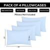 imageUtopia Bedding Queen Pillow Cases  Pack of 4  Envelope Closure  Soft Brushed Microfiber Fabric  Shrinkage and Fade Resistant Pillow Covers Queen Size 20 X 30 Inches Queen WhiteIce Blue