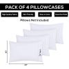 imageUtopia Bedding Queen Pillow Cases  Pack of 4  Envelope Closure  Soft Brushed Microfiber Fabric  Shrinkage and Fade Resistant Pillow Covers Queen Size 20 X 30 Inches Queen WhiteWhite