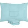 imageUtopia Bedding Queen Pillow Cases  Pack of 4  Envelope Closure  Soft Brushed Microfiber Fabric  Shrinkage and Fade Resistant Pillow Covers Queen Size 20 X 30 Inches Queen WhiteSpa Blue