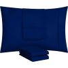 imageUtopia Bedding Queen Pillow Cases  Pack of 4  Envelope Closure  Soft Brushed Microfiber Fabric  Shrinkage and Fade Resistant Pillow Covers Queen Size 20 X 30 Inches Queen WhiteRoyal Blue