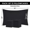 imageUtopia Bedding Queen Pillow Cases  Pack of 4  Envelope Closure  Soft Brushed Microfiber Fabric  Shrinkage and Fade Resistant Pillow Covers Queen Size 20 X 30 Inches Queen WhiteBlack