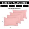 imageUtopia Bedding Queen Pillow Cases  Pack of 4  Envelope Closure  Soft Brushed Microfiber Fabric  Shrinkage and Fade Resistant Pillow Covers Queen Size 20 X 30 Inches Queen WhitePink