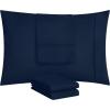 imageUtopia Bedding Queen Pillow Cases  Pack of 4  Envelope Closure  Soft Brushed Microfiber Fabric  Shrinkage and Fade Resistant Pillow Covers Queen Size 20 X 30 Inches Queen WhiteNavy
