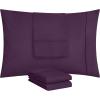 imageUtopia Bedding Queen Pillow Cases  Pack of 4  Envelope Closure  Soft Brushed Microfiber Fabric  Shrinkage and Fade Resistant Pillow Covers Queen Size 20 X 30 Inches Queen WhitePurple