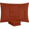 imageUtopia Bedding Queen Pillow Cases  Pack of 4  Envelope Closure  Soft Brushed Microfiber Fabric  Shrinkage and Fade Resistant Pillow Covers Queen Size 20 X 30 Inches Queen WhiteOrange