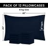 imageUtopia Bedding Queen Pillow Cases  Pack of 4  Envelope Closure  Soft Brushed Microfiber Fabric  Shrinkage and Fade Resistant Pillow Covers Queen Size 20 X 30 Inches Queen WhiteNavy