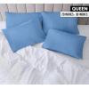 imageUtopia Bedding Queen Pillow Cases  Pack of 4  Envelope Closure  Soft Brushed Microfiber Fabric  Shrinkage and Fade Resistant Pillow Covers Queen Size 20 X 30 Inches Queen WhiteDutch Blue