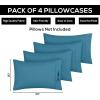imageUtopia Bedding Queen Pillow Cases  Pack of 4  Envelope Closure  Soft Brushed Microfiber Fabric  Shrinkage and Fade Resistant Pillow Covers Queen Size 20 X 30 Inches Queen WhiteDenim Blue