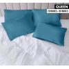 imageUtopia Bedding Queen Pillow Cases  Pack of 4  Envelope Closure  Soft Brushed Microfiber Fabric  Shrinkage and Fade Resistant Pillow Covers Queen Size 20 X 30 Inches Queen WhiteDenim Blue