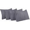 imageUtopia Bedding Queen Pillow Cases  Pack of 4  Envelope Closure  Soft Brushed Microfiber Fabric  Shrinkage and Fade Resistant Pillow Covers Queen Size 20 X 30 Inches Queen WhiteGrey