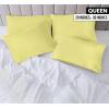 imageUtopia Bedding Queen Pillow Cases  Pack of 4  Envelope Closure  Soft Brushed Microfiber Fabric  Shrinkage and Fade Resistant Pillow Covers Queen Size 20 X 30 Inches Queen WhiteYellow