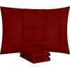 imageUtopia Bedding Queen Pillow Cases  Pack of 4  Envelope Closure  Soft Brushed Microfiber Fabric  Shrinkage and Fade Resistant Pillow Covers Queen Size 20 X 30 Inches Queen WhiteRed