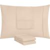 imageUtopia Bedding Queen Pillow Cases  Pack of 4  Envelope Closure  Soft Brushed Microfiber Fabric  Shrinkage and Fade Resistant Pillow Covers Queen Size 20 X 30 Inches Queen WhiteBeige