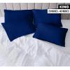 imageUtopia Bedding Queen Pillow Cases  Pack of 4  Envelope Closure  Soft Brushed Microfiber Fabric  Shrinkage and Fade Resistant Pillow Covers Queen Size 20 X 30 Inches Queen WhiteRoyal Blue