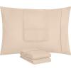 imageUtopia Bedding Queen Pillow Cases  Pack of 4  Envelope Closure  Soft Brushed Microfiber Fabric  Shrinkage and Fade Resistant Pillow Covers Queen Size 20 X 30 Inches Queen WhiteBeige