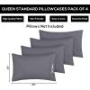 imageUtopia Bedding Queen Pillow Cases  Pack of 4  Envelope Closure  Soft Brushed Microfiber Fabric  Shrinkage and Fade Resistant Pillow Covers Queen Size 20 X 30 Inches Queen WhiteGrey