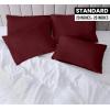 imageUtopia Bedding Queen Pillow Cases  Pack of 4  Envelope Closure  Soft Brushed Microfiber Fabric  Shrinkage and Fade Resistant Pillow Covers Queen Size 20 X 30 Inches Queen WhiteBurgundy