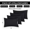 imageUtopia Bedding Queen Pillow Cases  Pack of 4  Envelope Closure  Soft Brushed Microfiber Fabric  Shrinkage and Fade Resistant Pillow Covers Queen Size 20 X 30 Inches Queen WhiteBlack