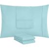 imageUtopia Bedding Queen Pillow Cases  Pack of 4  Envelope Closure  Soft Brushed Microfiber Fabric  Shrinkage and Fade Resistant Pillow Covers Queen Size 20 X 30 Inches Queen WhiteSpa Blue