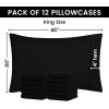 imageUtopia Bedding Queen Pillow Cases  Pack of 4  Envelope Closure  Soft Brushed Microfiber Fabric  Shrinkage and Fade Resistant Pillow Covers Queen Size 20 X 30 Inches Queen WhiteBlack
