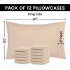 imageUtopia Bedding Queen Pillow Cases  Pack of 4  Envelope Closure  Soft Brushed Microfiber Fabric  Shrinkage and Fade Resistant Pillow Covers Queen Size 20 X 30 Inches Queen WhiteBeige