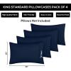 imageUtopia Bedding Queen Pillow Cases  Pack of 4  Envelope Closure  Soft Brushed Microfiber Fabric  Shrinkage and Fade Resistant Pillow Covers Queen Size 20 X 30 Inches Queen WhiteNavy