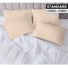 imageUtopia Bedding Queen Pillow Cases  Pack of 4  Envelope Closure  Soft Brushed Microfiber Fabric  Shrinkage and Fade Resistant Pillow Covers Queen Size 20 X 30 Inches Queen WhiteBeige