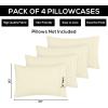 imageUtopia Bedding Queen Pillow Cases  Pack of 4  Envelope Closure  Soft Brushed Microfiber Fabric  Shrinkage and Fade Resistant Pillow Covers Queen Size 20 X 30 Inches Queen WhiteIvory