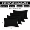 imageUtopia Bedding Queen Pillow Cases  Pack of 4  Envelope Closure  Soft Brushed Microfiber Fabric  Shrinkage and Fade Resistant Pillow Covers Queen Size 20 X 30 Inches Queen WhiteBlack