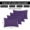 imageUtopia Bedding Queen Pillow Cases  Pack of 4  Envelope Closure  Soft Brushed Microfiber Fabric  Shrinkage and Fade Resistant Pillow Covers Queen Size 20 X 30 Inches Queen WhiteEgg Plant