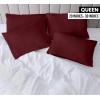 imageUtopia Bedding Queen Pillow Cases  Pack of 4  Envelope Closure  Soft Brushed Microfiber Fabric  Shrinkage and Fade Resistant Pillow Covers Queen Size 20 X 30 Inches Queen WhiteBurgundy