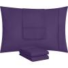 imageUtopia Bedding Queen Pillow Cases  Pack of 4  Envelope Closure  Soft Brushed Microfiber Fabric  Shrinkage and Fade Resistant Pillow Covers Queen Size 20 X 30 Inches Queen WhiteEgg Plant