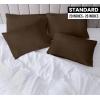 imageUtopia Bedding Queen Pillow Cases  Pack of 4  Envelope Closure  Soft Brushed Microfiber Fabric  Shrinkage and Fade Resistant Pillow Covers Queen Size 20 X 30 Inches Queen WhiteBrown