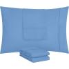 imageUtopia Bedding Queen Pillow Cases  Pack of 4  Envelope Closure  Soft Brushed Microfiber Fabric  Shrinkage and Fade Resistant Pillow Covers Queen Size 20 X 30 Inches Queen WhiteDutch Blue