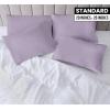 imageUtopia Bedding Queen Pillow Cases  Pack of 4  Envelope Closure  Soft Brushed Microfiber Fabric  Shrinkage and Fade Resistant Pillow Covers Queen Size 20 X 30 Inches Queen WhiteLavender