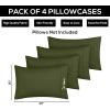 imageUtopia Bedding Queen Pillow Cases  Pack of 4  Envelope Closure  Soft Brushed Microfiber Fabric  Shrinkage and Fade Resistant Pillow Covers Queen Size 20 X 30 Inches Queen WhiteOlive
