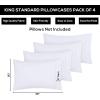 imageUtopia Bedding Queen Pillow Cases  Pack of 4  Envelope Closure  Soft Brushed Microfiber Fabric  Shrinkage and Fade Resistant Pillow Covers Queen Size 20 X 30 Inches Queen WhiteWhite