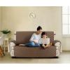 imageUtopia Bedding Reversible Loveseat Couch Cover Water Resistant Slipcover Furniture Protector with Foam Sticks and Elastic Straps for Kids Dogs Pets 2 Seater GreyLight GreyBrownBeige