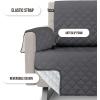 imageUtopia Bedding Reversible Loveseat Couch Cover Water Resistant Slipcover Furniture Protector with Foam Sticks and Elastic Straps for Kids Dogs Pets 2 Seater GreyLight GreyGrayLight Gray