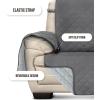 imageUtopia Bedding Reversible Loveseat Couch Cover Water Resistant Slipcover Furniture Protector with Foam Sticks and Elastic Straps for Kids Dogs Pets 2 Seater GreyLight GreyGrayLight Gray