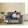 imageUtopia Bedding Reversible Loveseat Couch Cover Water Resistant Slipcover Furniture Protector with Foam Sticks and Elastic Straps for Kids Dogs Pets 2 Seater GreyLight GreyGrayLight Gray