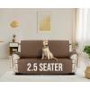 imageUtopia Bedding Reversible Loveseat Couch Cover Water Resistant Slipcover Furniture Protector with Foam Sticks and Elastic Straps for Kids Dogs Pets 2 Seater GreyLight GreyBrownBeige