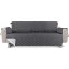 imageUtopia Bedding Reversible Loveseat Couch Cover Water Resistant Slipcover Furniture Protector with Foam Sticks and Elastic Straps for Kids Dogs Pets 2 Seater GreyLight GreyGrayLight Gray