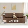 imageUtopia Bedding Reversible Loveseat Couch Cover Water Resistant Slipcover Furniture Protector with Foam Sticks and Elastic Straps for Kids Dogs Pets 2 Seater GreyLight GreyBrownBeige