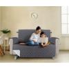 imageUtopia Bedding Reversible Loveseat Couch Cover Water Resistant Slipcover Furniture Protector with Foam Sticks and Elastic Straps for Kids Dogs Pets 2 Seater GreyLight GreyGrayLight Gray